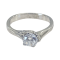 6 karmos soliter ezüst gyűrű, 5,3mm-es cirkónia kővel díszítve